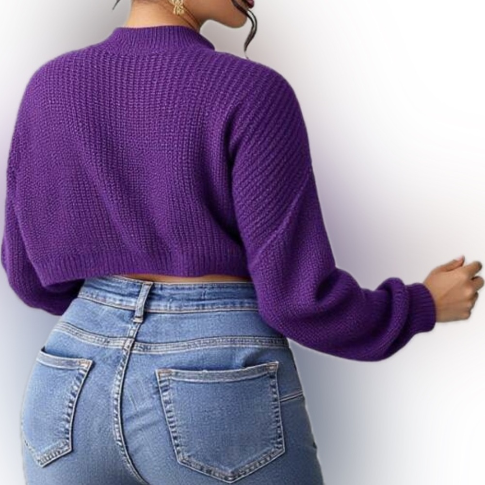 💜 Cropped Shrug Sweater 💜 - Picture 2 of 5